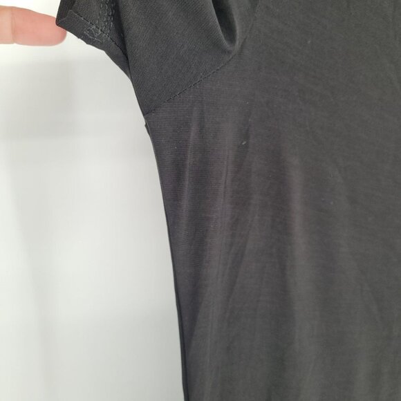 Lauren Taylor London womens Small Black metallic gold half geometric print dress - Picture 3 of 7